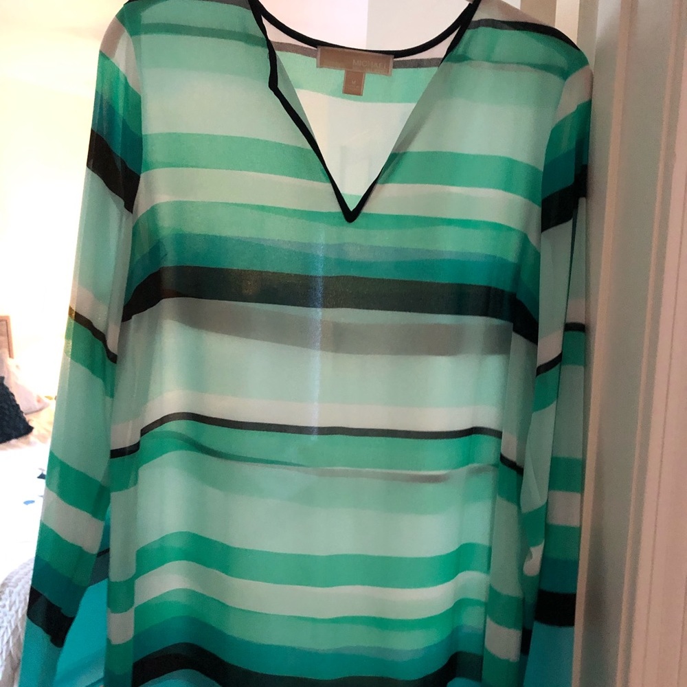MICHAEL Michael Kors Striped Blouse (polyester)
